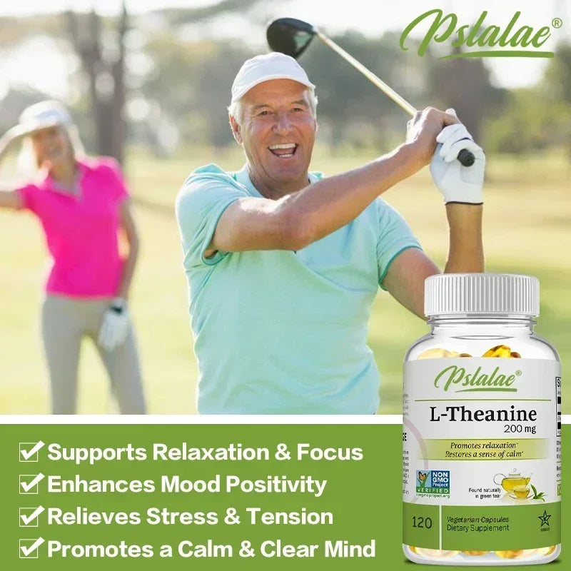 L-Theanine - Stress Relieving Supplement, for Healthy Mood and Promote Relaxation, Improves Focus