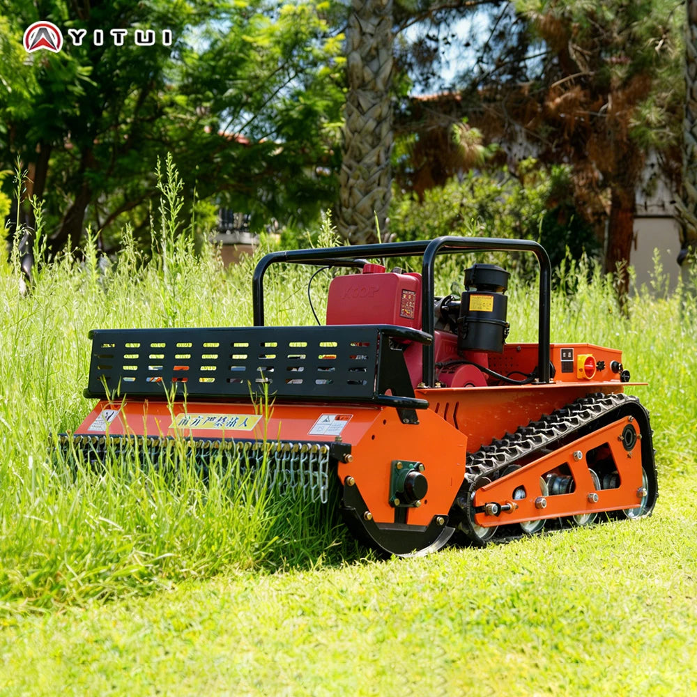 Rc Remote Control Lawn Mower Robot Grass Cutter For Yard Slope Orchard Farm Lawn Cutting Maintenance Customized