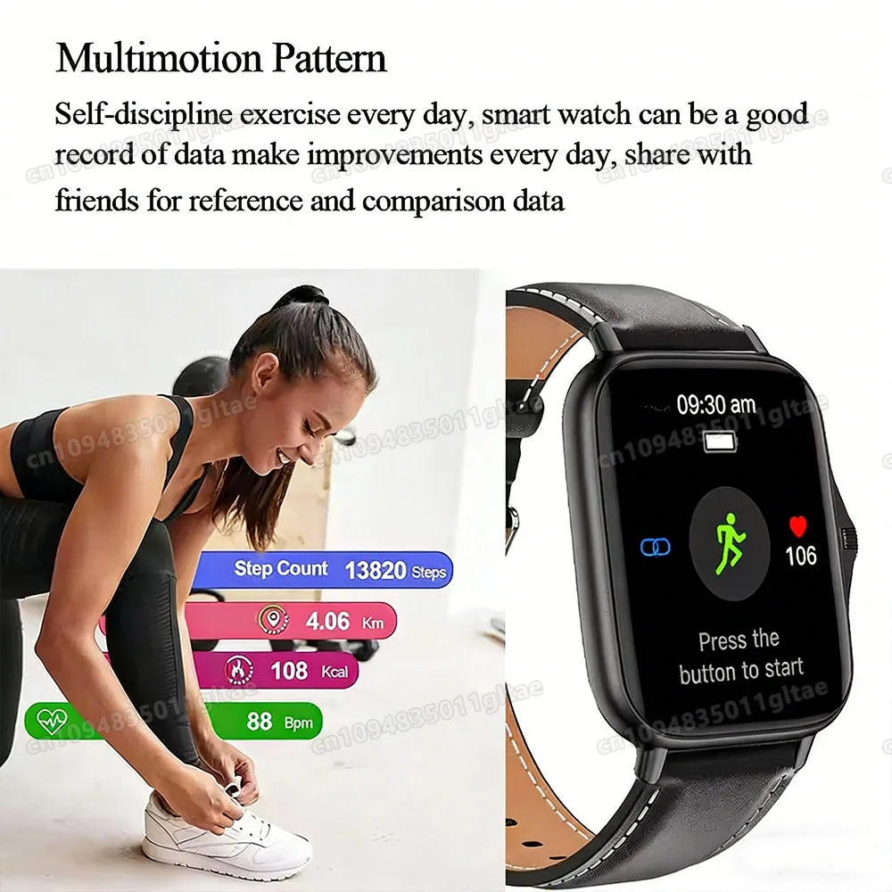 Smart Watch Android IOS Phone 1.83 Inch Color Screen Bluetooth Answer Call Fitness Watches Tracker Smartwatch Women Men New Ht30
