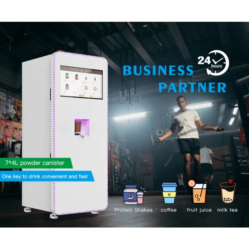 Protein Shakes Vending Machine Self Service Hot Cold Coffee Energy Drink Cooling System For Gym Sports Center
