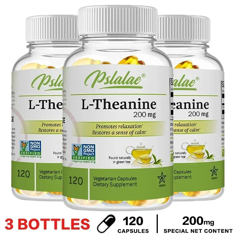 L-Theanine - Stress Relieving Supplement, for Healthy Mood and Promote Relaxation, Improves Focus