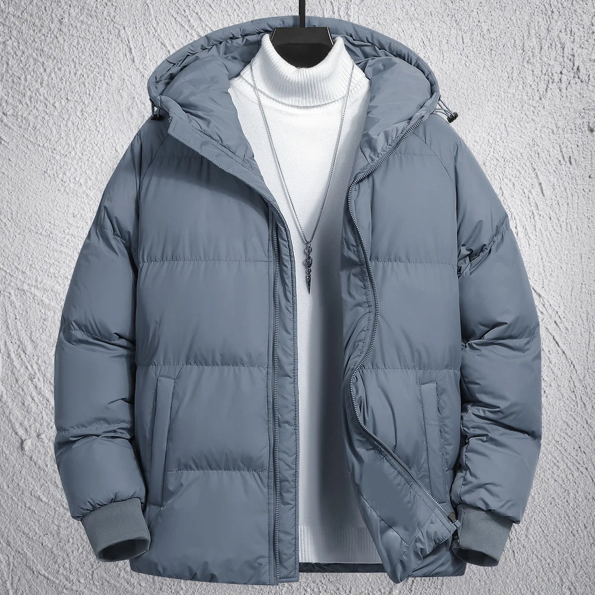 Men's Winter Coat Casual Sport Jacket Cotton Thickened Hooded Jacket Casual Sport Loose Solid Hooded Autumn Winter Warm Jackets