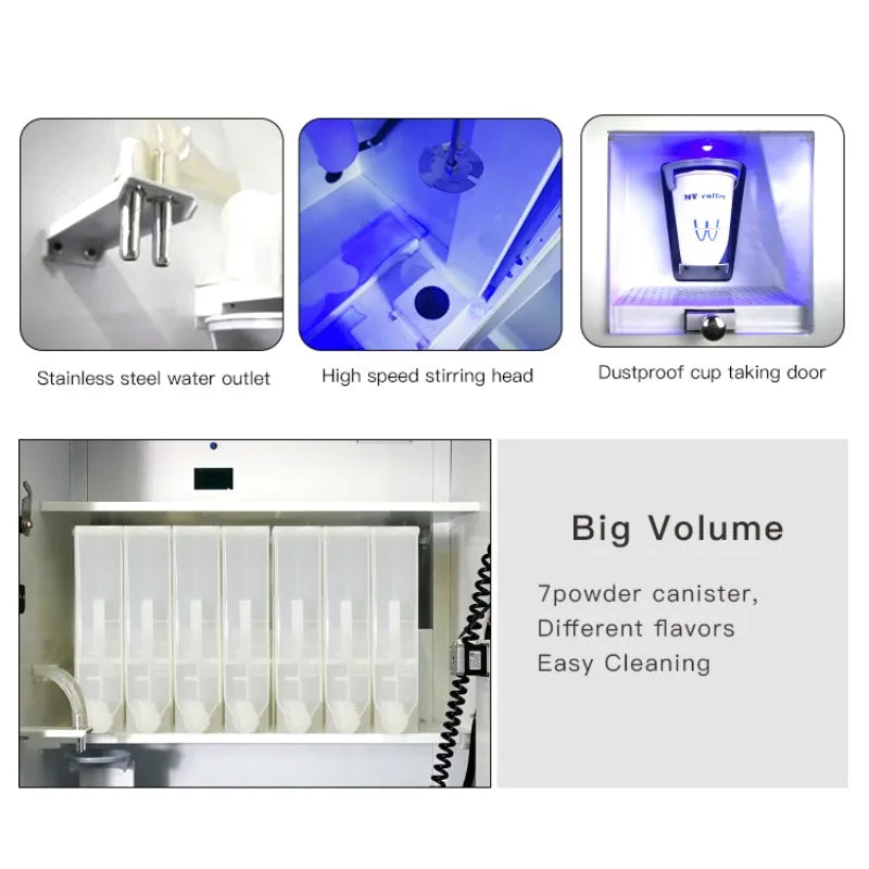 Protein Shakes Vending Machine Self Service Hot Cold Coffee Energy Drink Cooling System For Gym Sports Center