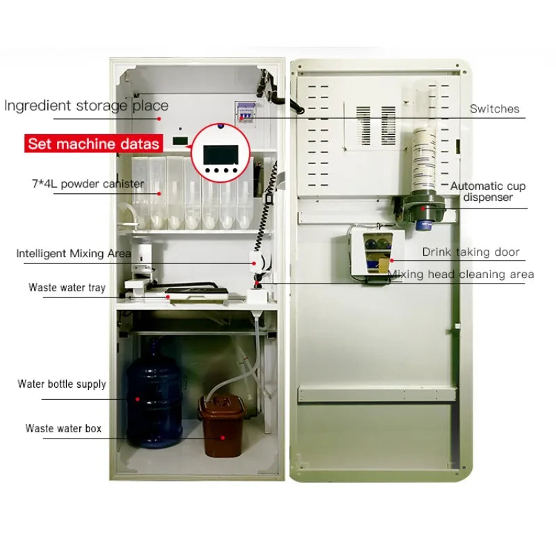 Protein Shakes Vending Machine Self Service Hot Cold Coffee Energy Drink Cooling System For Gym Sports Center