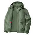 Thermal Winter Coat for Men Heavy Duty Warm Padded Jacket with Hood Windproof Loose Fit Outdoor Anorak for Cold Weather Fashion