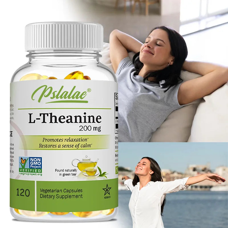 L-Theanine - Stress Relieving Supplement, for Healthy Mood and Promote Relaxation, Improves Focus