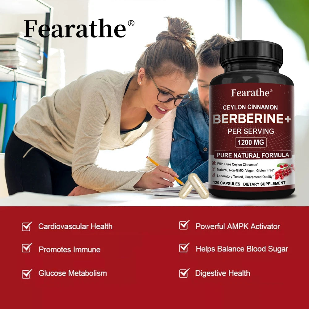 Ceylon Cinnamon-with Berberine, Supports Healthy Circulation, for Heart, Joint & Brain Health, Boosts Immunity, Improves Energy