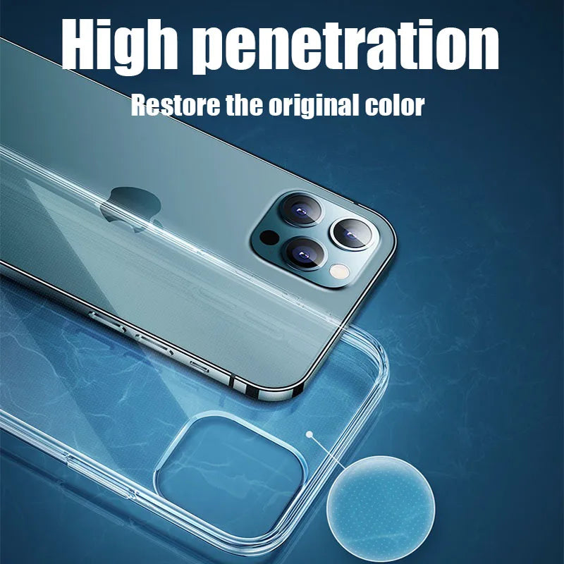 Ultra Thin Clear Phone Case For iPhone 11 12 13 14 15 16 Pro Max Plus 13 Mini X Xr Xs 16E Silicone Soft Transparent Back Cover