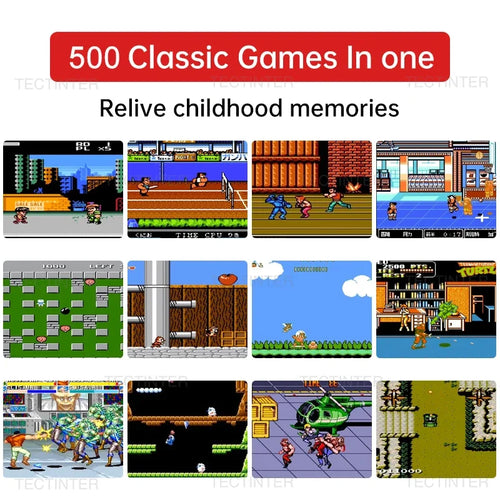 8 Bit Portable Retro Mini Handheld Game Player 2.4 Inch LCD Screen Video Game Console Built-in 500 Games Gameboy Accessories