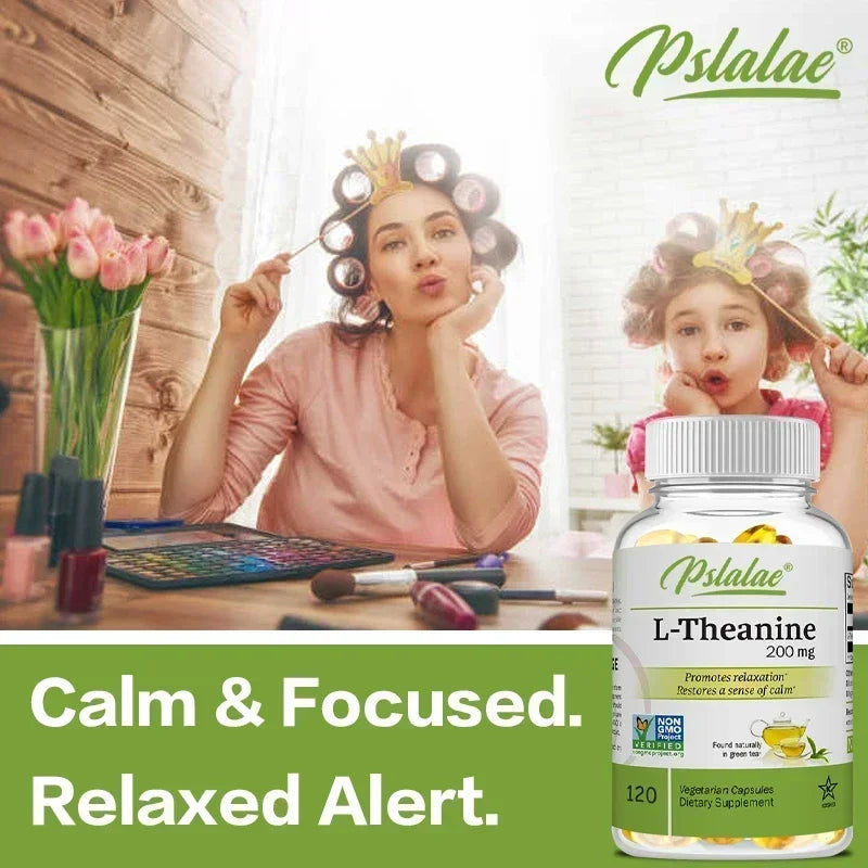 L-Theanine - Stress Relieving Supplement, for Healthy Mood and Promote Relaxation, Improves Focus