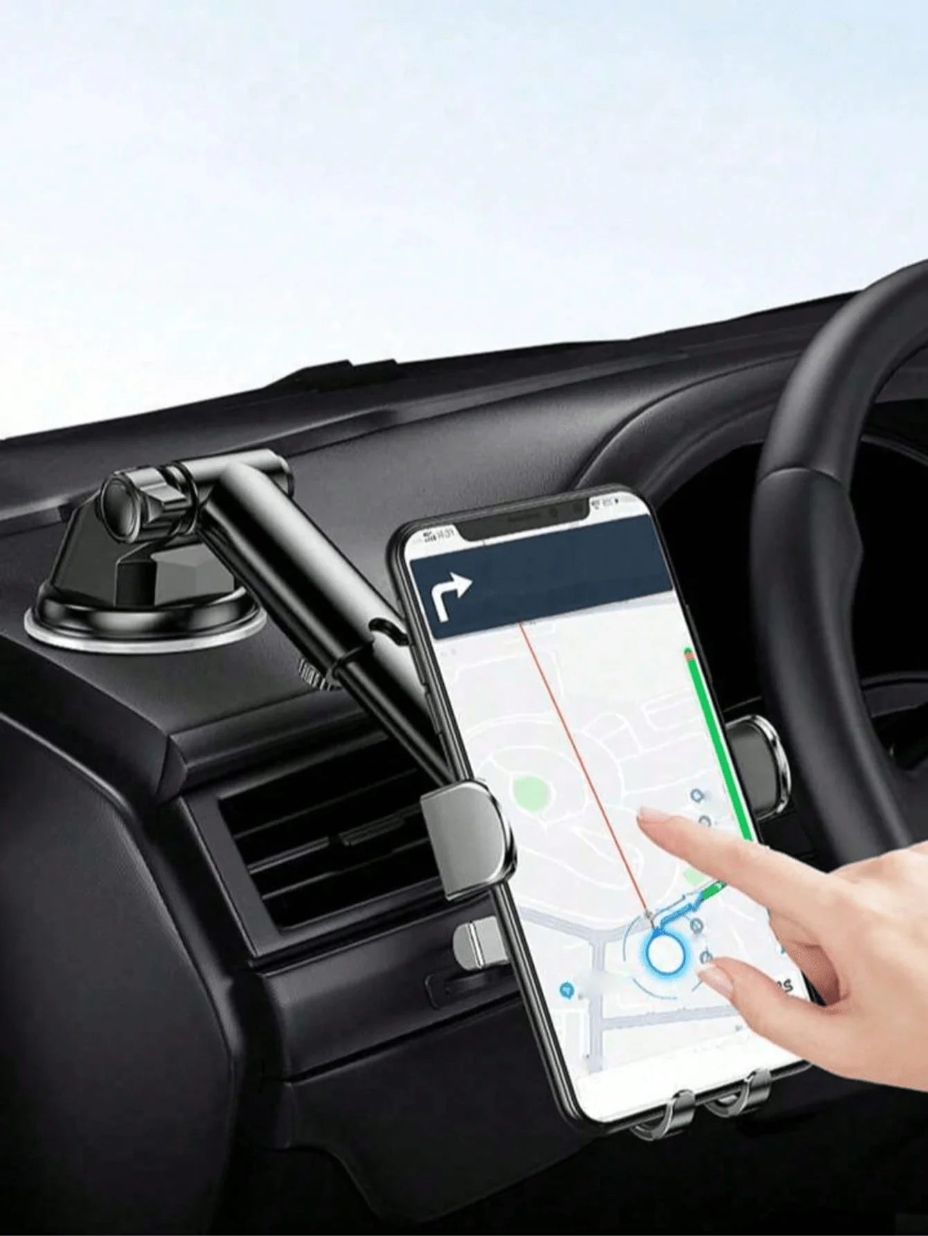 1pc Suction Cup Car Phone Holder Suction Cup Car Phone Holder An In-Car Holder Suitable for Smartphones and Tablets
