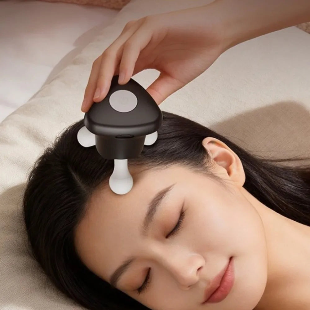 Mini Electric Scalp Massager Kneading 4 Adjustable Modes Body Massage Tool Vibrating Silent Portable USB Massage Device