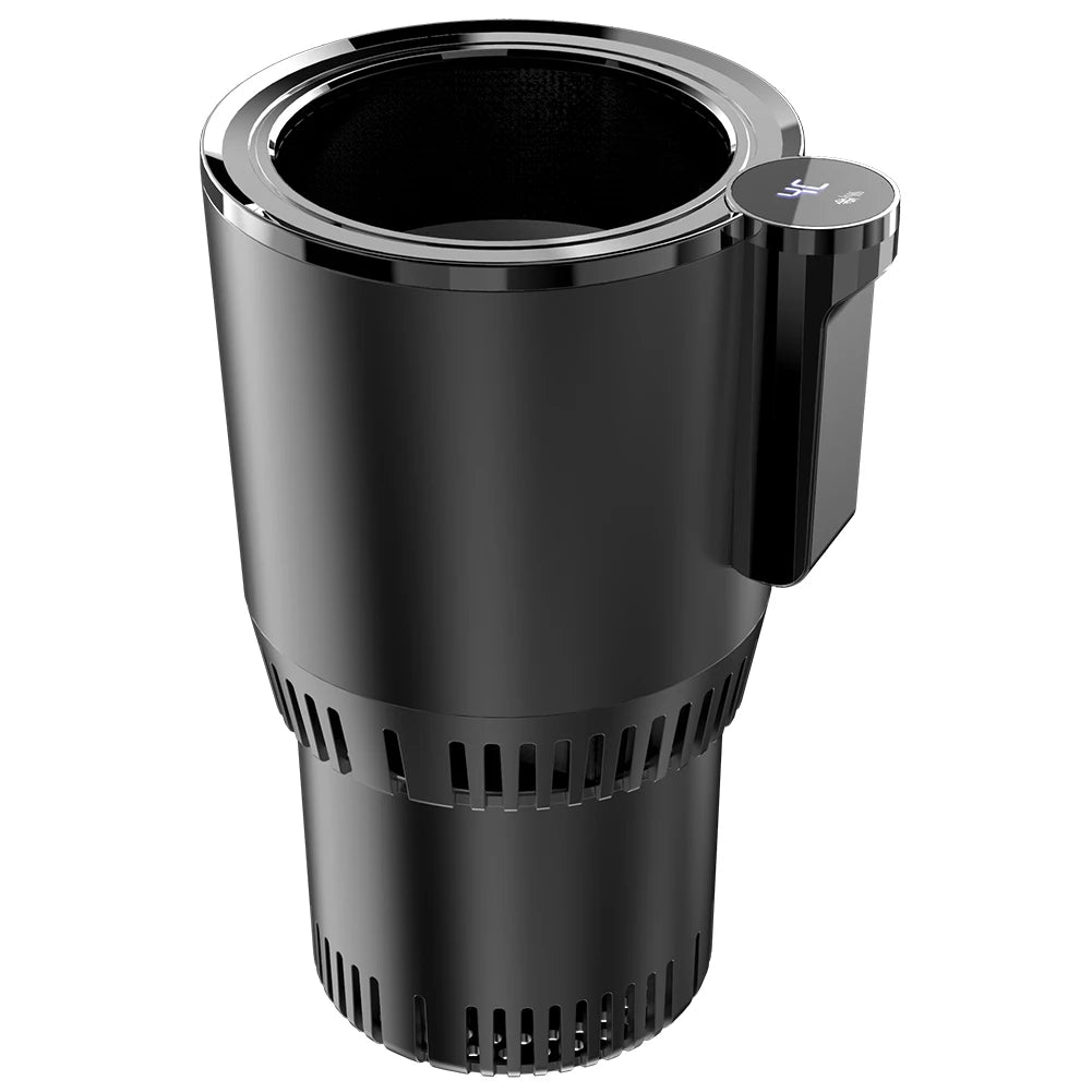 12V Smart Cooling & Heating Car Cup with Temp Display 2 In 1 Electric Coffee Milk Warmer Cooler Beverage Mug Holder
