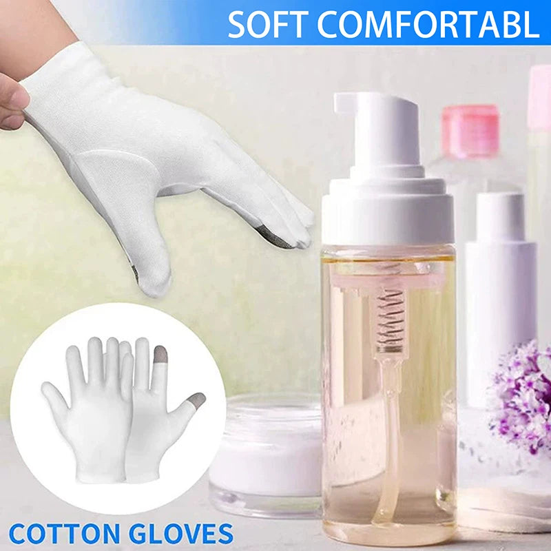 Soft Cotton Moisturizing Gloves For Dry Cracked Hands Bedtime Spa  Lotion Locking Exfoliating