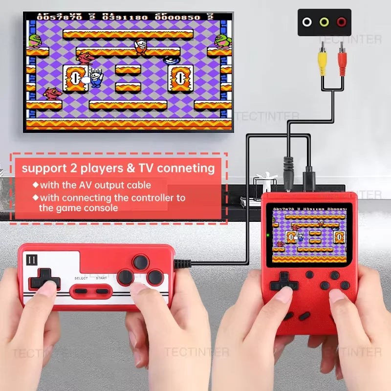 8 Bit Portable Retro Mini Handheld Game Player 2.4 Inch LCD Screen Video Game Console Built-in 500 Games Gameboy Accessories