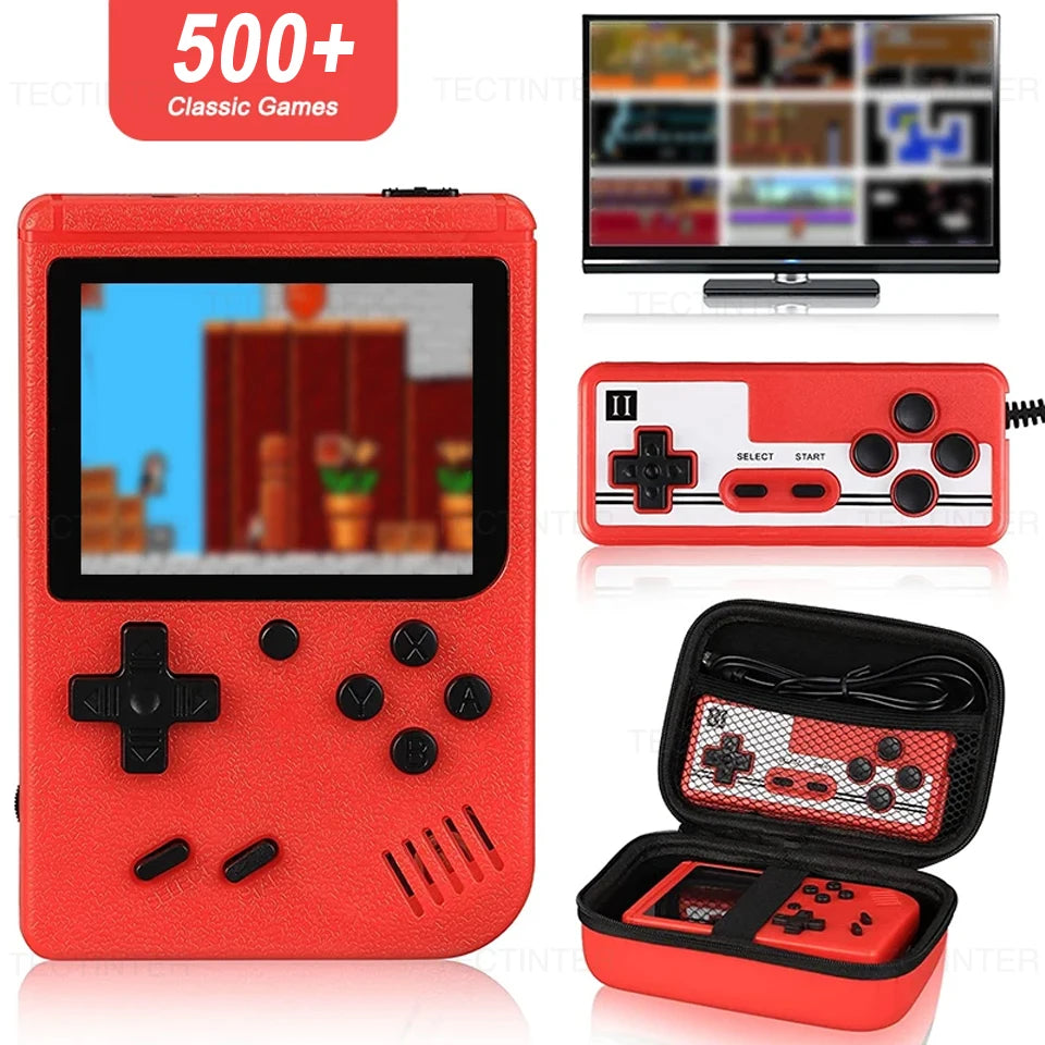 8 Bit Portable Retro Mini Handheld Game Player 2.4 Inch LCD Screen Video Game Console Built-in 500 Games Gameboy Accessories