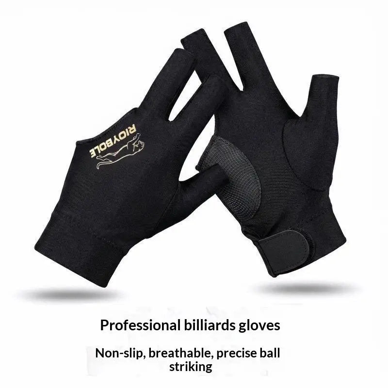 Soft Left Hand Billiard Glove Silicone Anti-Slip Elastic Breathable for Daily Snooker Training Exercise