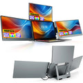 15.6" Triple Screen Laptop Extender Monitor, Portable USB-C Display for MacBook, PC,Gaming, Multitasking , Business Productivity